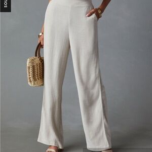 Vici Cream Wide Leg Pants